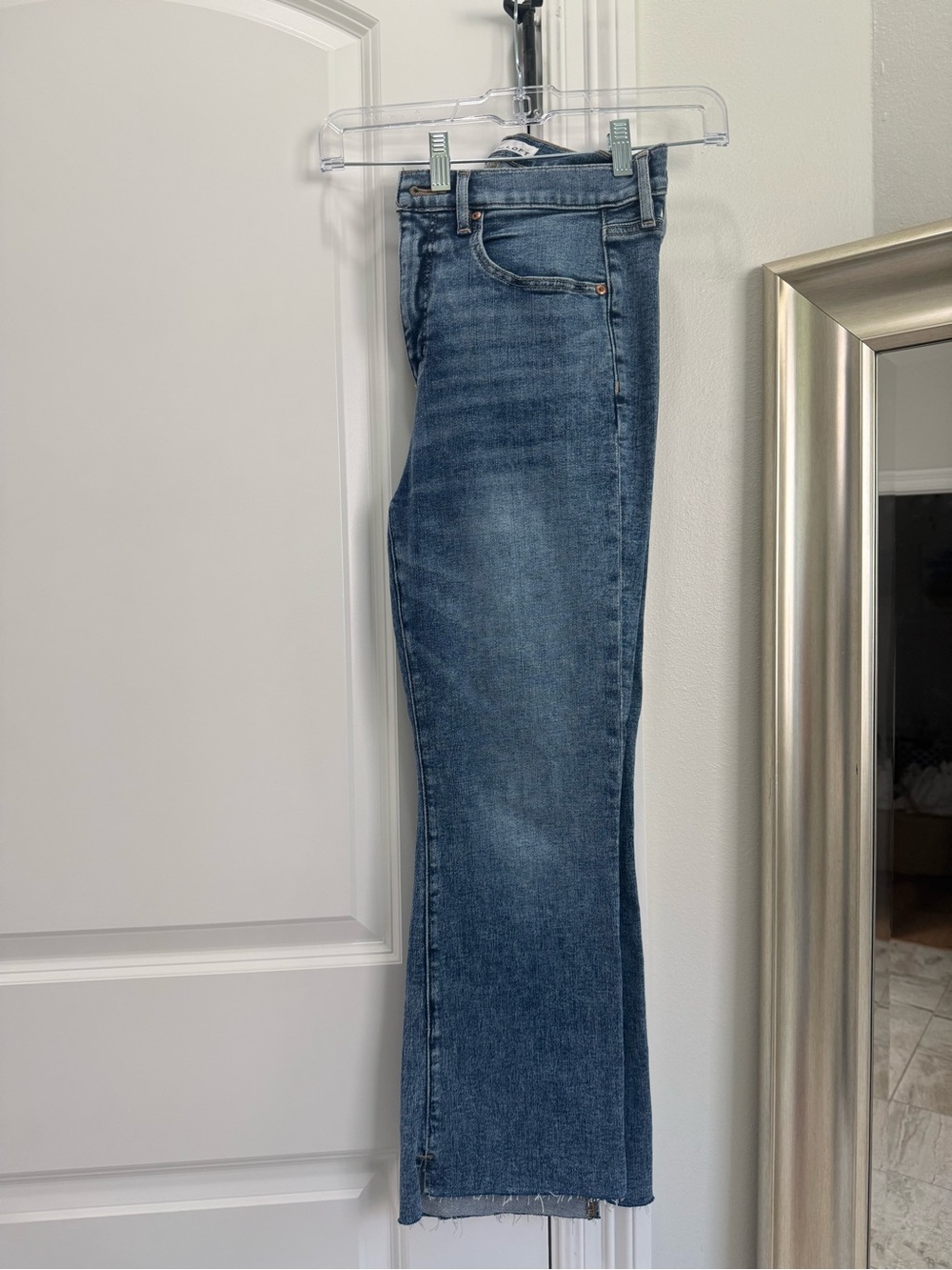 LOFT Women's Straight Leg Jeans in Medium Blue Wash